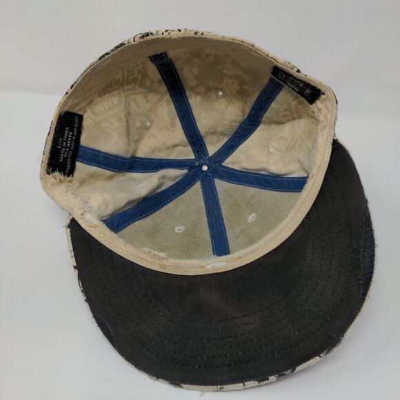 MMA Elite Fitted Hat S/M Embroidered Graphic Print Vented Holes 6 Panel - Picture 6 of 8